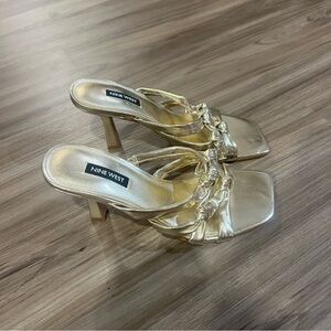Nine West Gold Knot Heels
